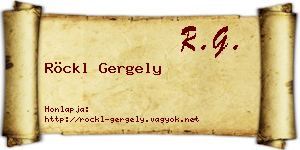Röckl Gergely névjegykártya