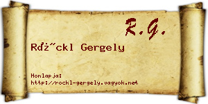 Röckl Gergely névjegykártya