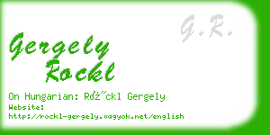 gergely rockl business card